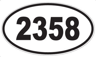 2358 - Oval Sticker