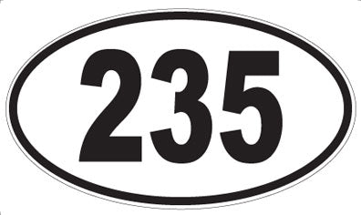 235 - Oval Sticker
