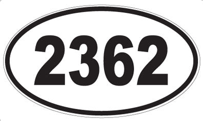 2362 - Oval Sticker