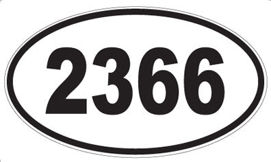 2366 - Oval Sticker