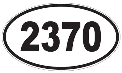 2370 - Oval Sticker