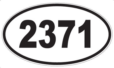 2371 - Oval Sticker