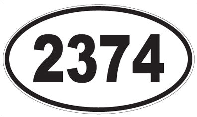 2374 - Oval Sticker