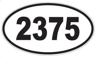 2375 - Oval Sticker