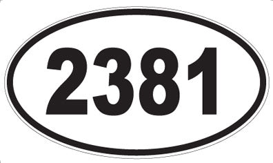2381 - Oval Sticker