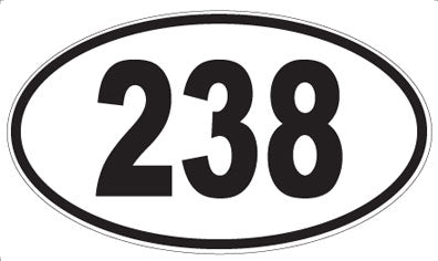 238 - Oval Sticker