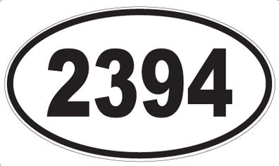 2394 - Oval Sticker