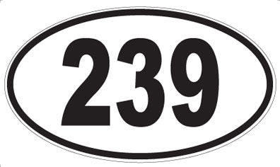 239 - Oval Sticker