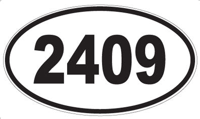2409 - Oval Sticker