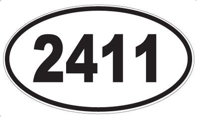 2411 - Oval Sticker