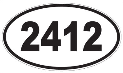 2412 - Oval Sticker