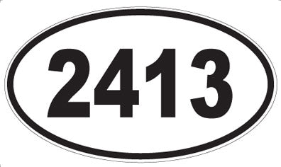 2413 - Oval Sticker