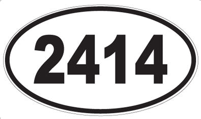 2414 - Oval Sticker