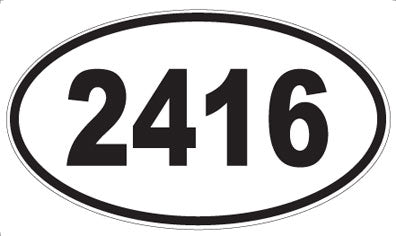 2416 - Oval Sticker