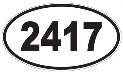 2417 - Oval Sticker