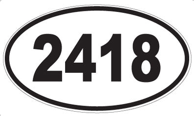 2418 - Oval Sticker