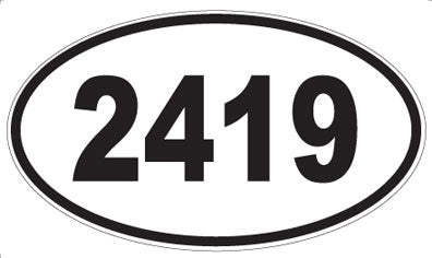 2419 - Oval Sticker