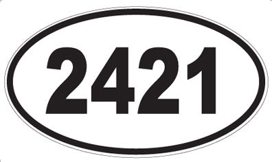 2421 - Oval Sticker