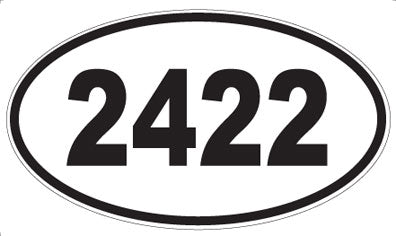 2422 - Oval Sticker