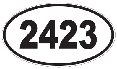 2423 - Oval Sticker