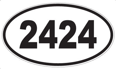 2424 - Oval Sticker