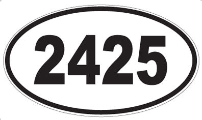 2425 - Oval Sticker