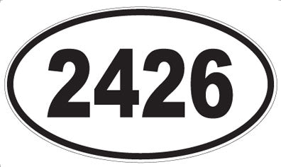 2426 - Oval Sticker