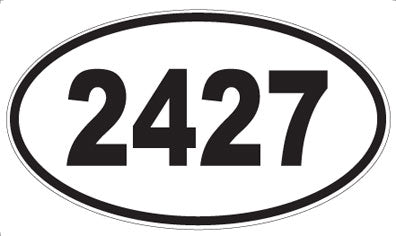 2427 - Oval Sticker