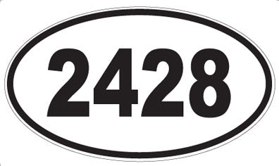 2428 - Oval Sticker