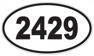 2429 - Oval Sticker