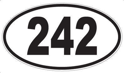 242 - Oval Sticker