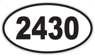 2430 - Oval Sticker