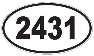 2431 - Oval Sticker