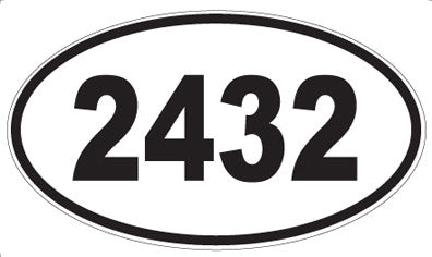 2432 - Oval Sticker