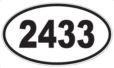 2433 - Oval Sticker