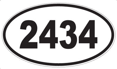 2434 - Oval Sticker