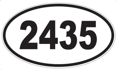 2435 - Oval Sticker