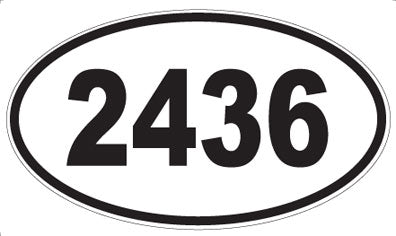 2436 - Oval Sticker