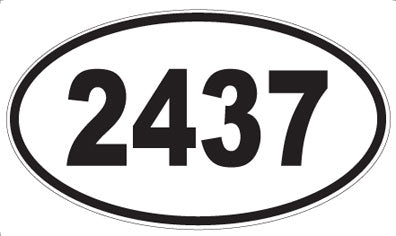 2437 - Oval Sticker