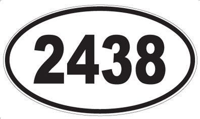 2438 - Oval Sticker