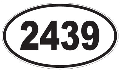 2439 - Oval Sticker