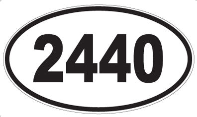 2440 - Oval Sticker