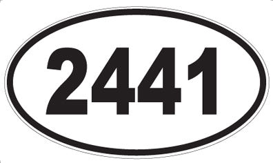 2441 - Oval Sticker