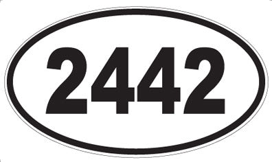 2442 - Oval Sticker