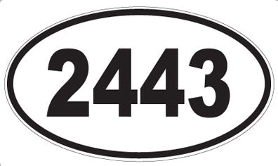 2443 - Oval Sticker