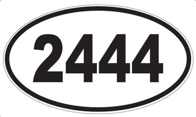 2444 - Oval Sticker