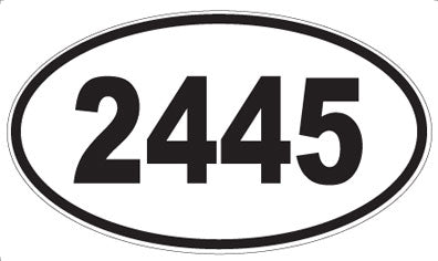2445 - Oval Sticker