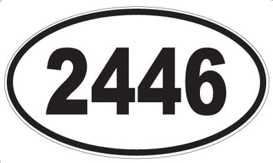 2446 - Oval Sticker