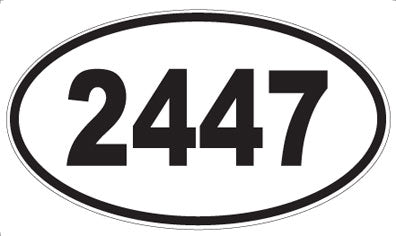 2447 - Oval Sticker