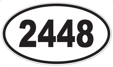 2448 - Oval Sticker